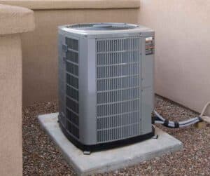 Air conditioner outside a home