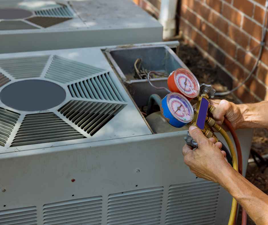 Checking the levels of an air conditioner